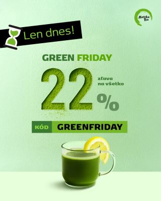 💚 GREEN FRIDAY je práve dnes! Len dnes získate 22 % zľavu na celý sortiment – bez výnimiek. ⏳ Akcia platí iba do polnoci....